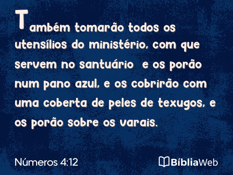 Números 4:12 em imagem para compartilhar