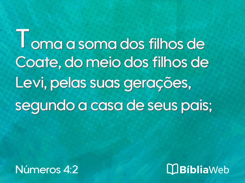 Números 4:2 em imagem para compartilhar