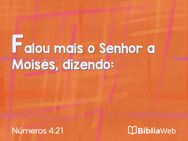 Números 4:21 em imagem para compartilhar