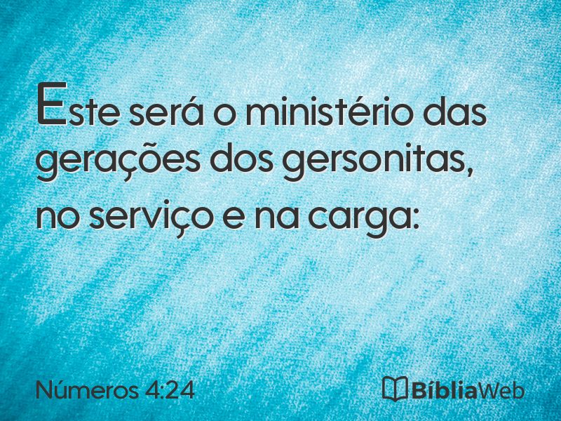 Números 4:24 em imagem para compartilhar