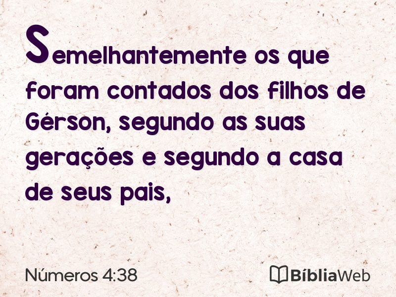 Números 4:38 em imagem para compartilhar