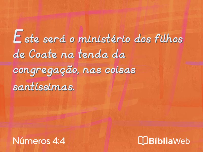 Números 4:4 em imagem para compartilhar