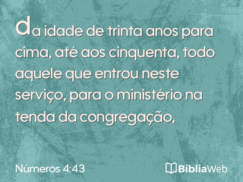 Números 4:43 em imagem para compartilhar