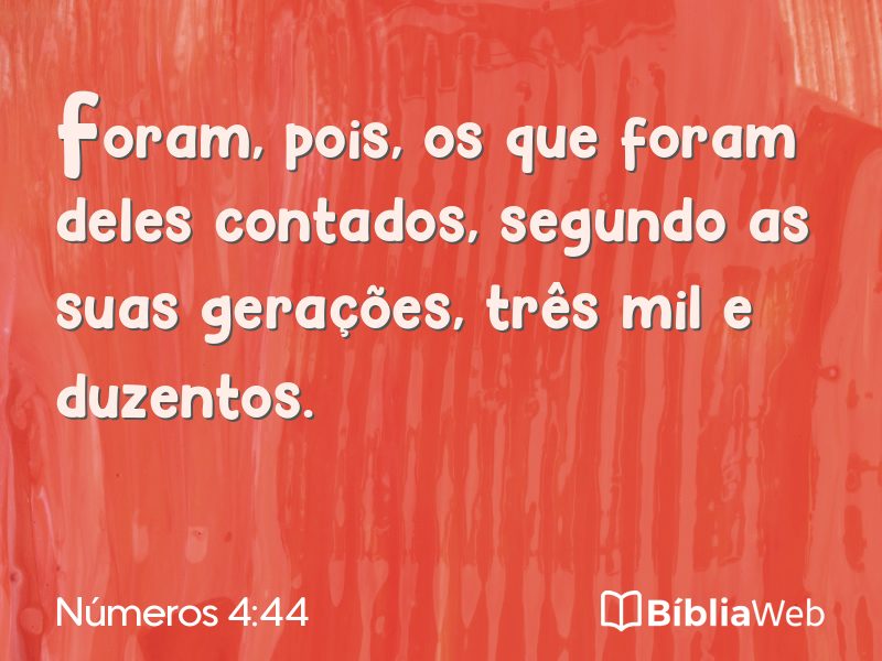 Números 4:44 em imagem para compartilhar