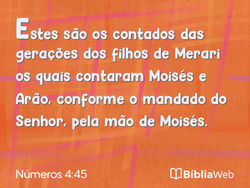 Números 4:45 em imagem para compartilhar