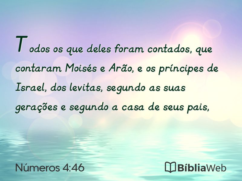 Números 4:46 em imagem para compartilhar