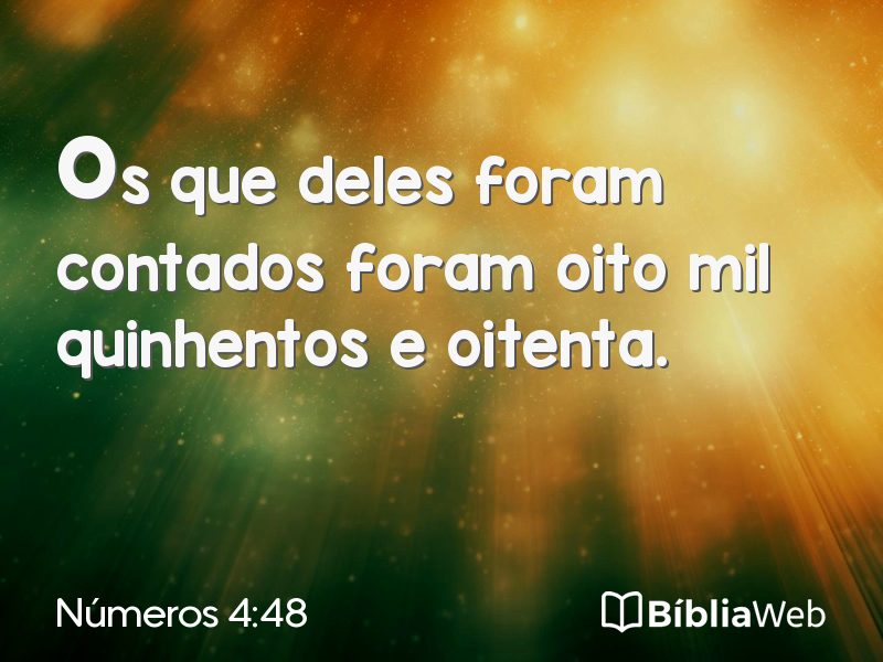 Números 4:48 em imagem para compartilhar