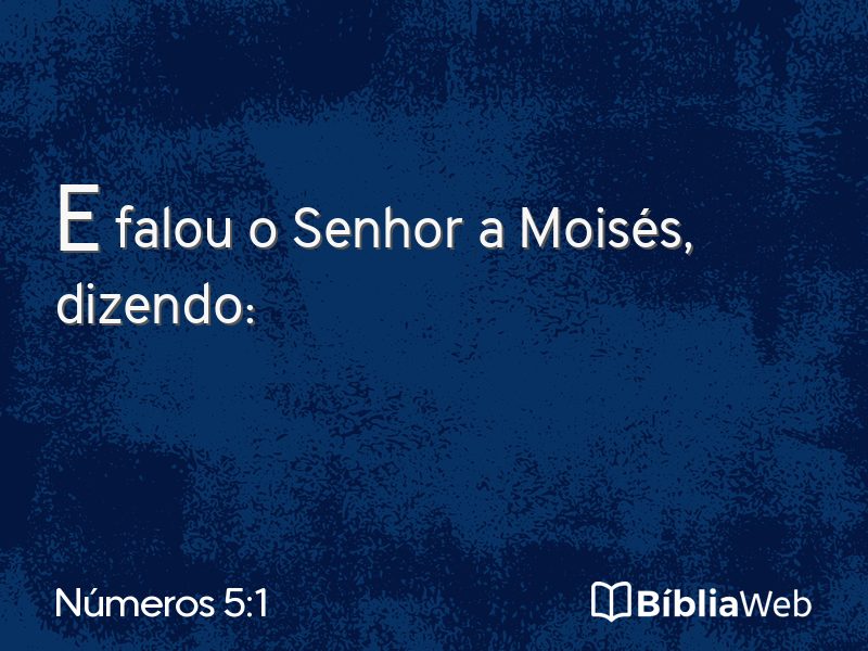 Números 5:1 em imagem para compartilhar