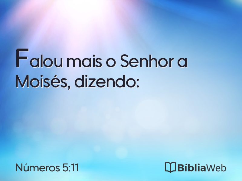 Números 5:11 em imagem para compartilhar