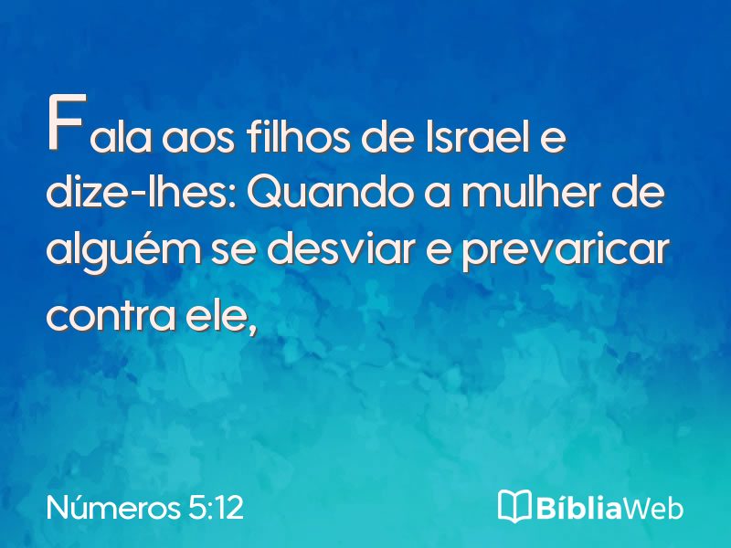 Números 5:12 em imagem para compartilhar