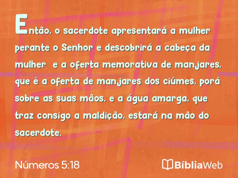 Números 5:18 em imagem para compartilhar
