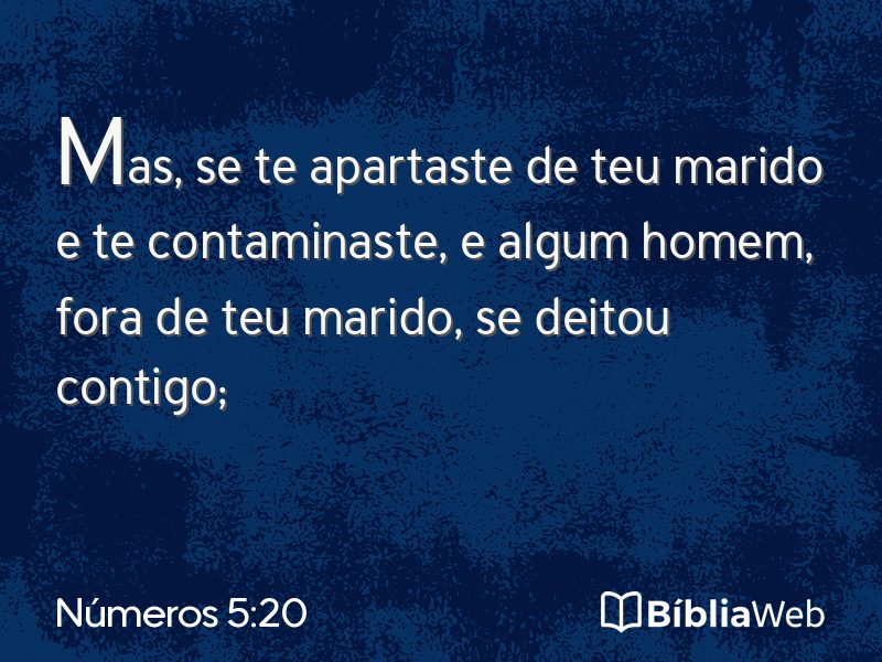 Números 5:20 em imagem para compartilhar