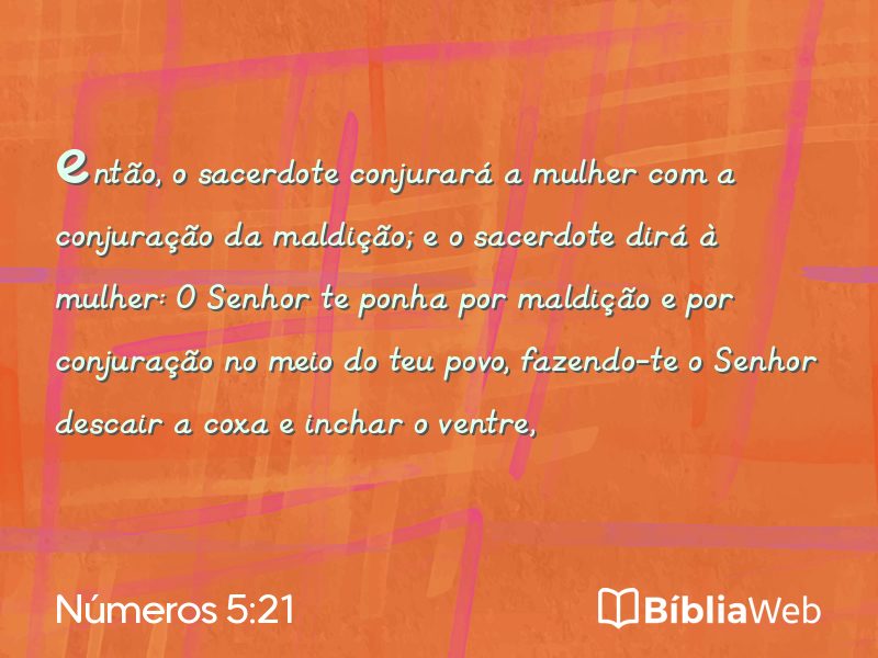 Números 5:21 em imagem para compartilhar
