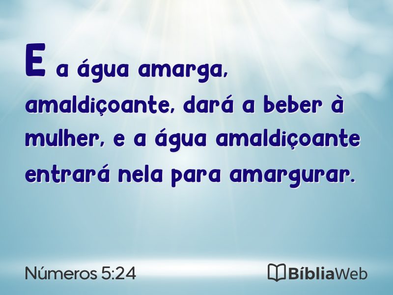 Números 5:24 em imagem para compartilhar