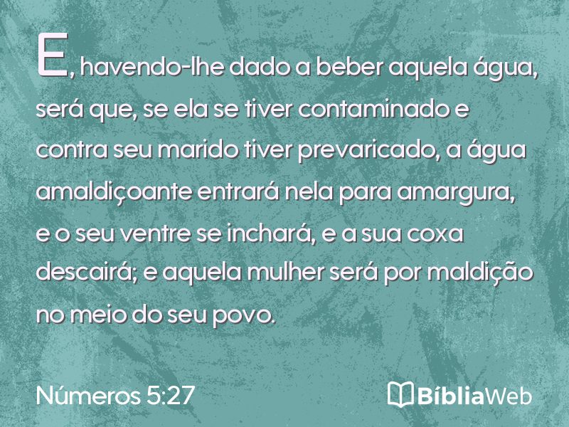 Números 5:27 em imagem para compartilhar