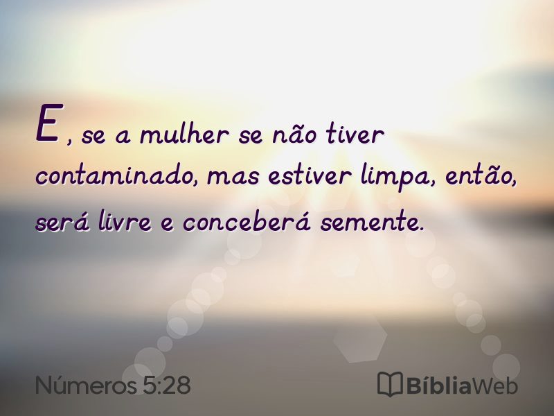 Números 5:28 em imagem para compartilhar