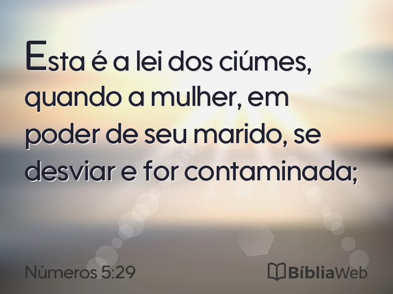 Números 5:29 em imagem para compartilhar
