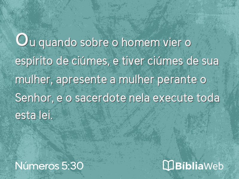 Números 5:30 em imagem para compartilhar