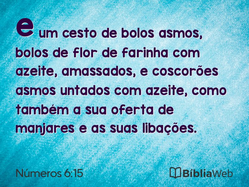 Números 6:15 em imagem para compartilhar