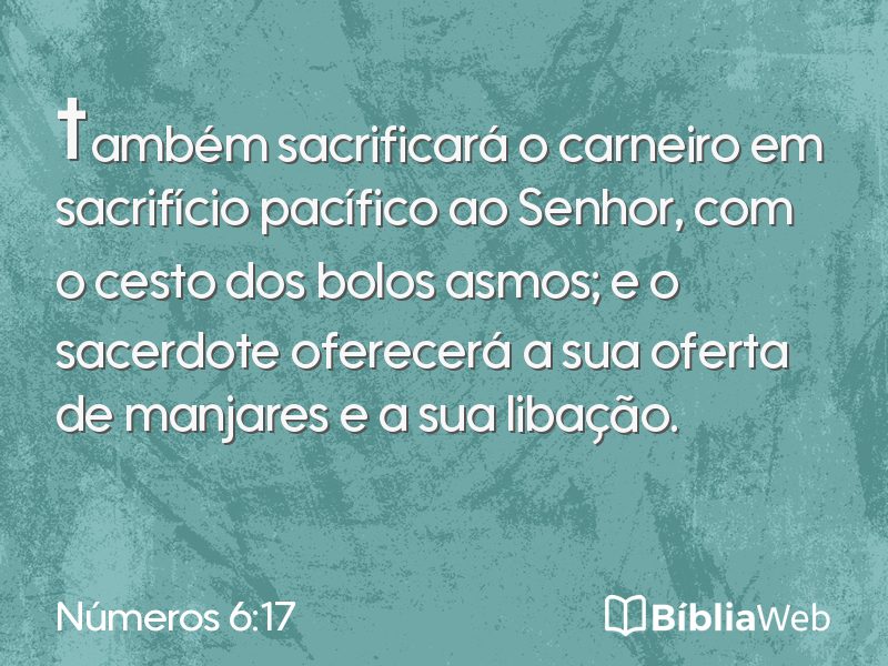 Números 6:17 em imagem para compartilhar