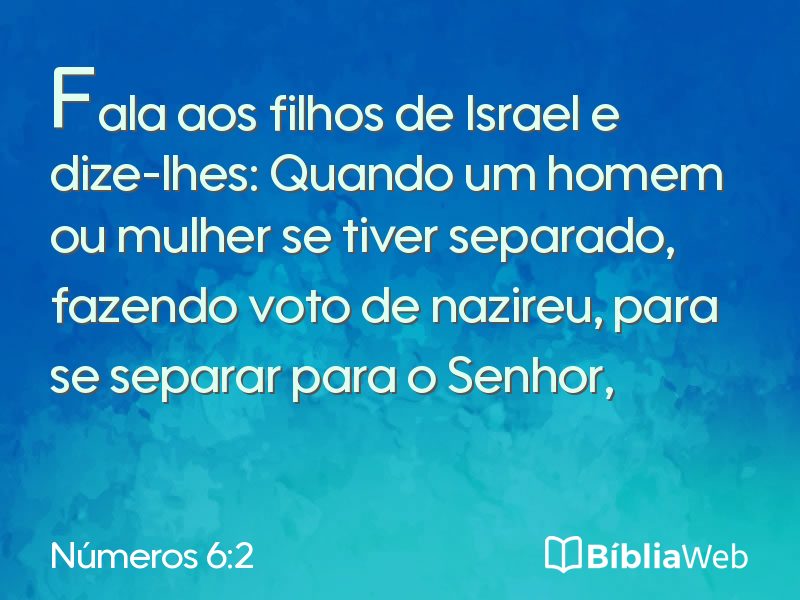 Números 6:2 em imagem para compartilhar