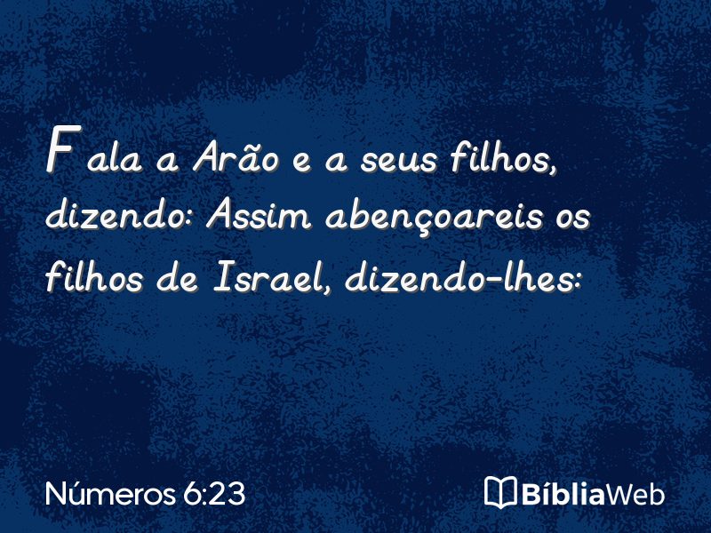Números 6:23 em imagem para compartilhar