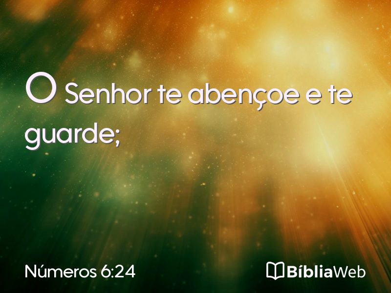 Números 6:24 em imagem para compartilhar