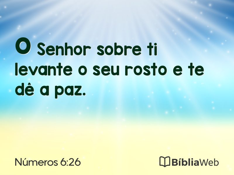 Números 6:26 em imagem para compartilhar