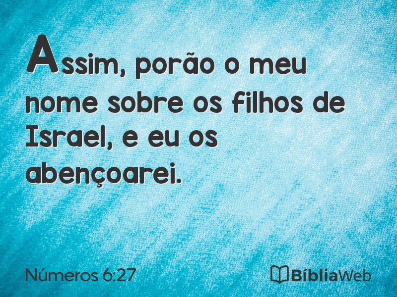 Números 6:27 em imagem para compartilhar
