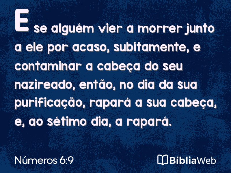 Números 6:9 em imagem para compartilhar