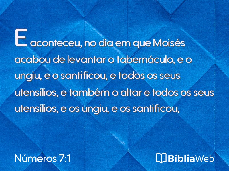 Números 7:1 em imagem para compartilhar
