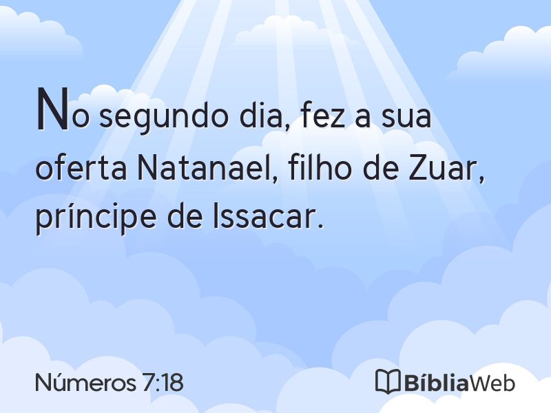 Números 7:18 em imagem para compartilhar