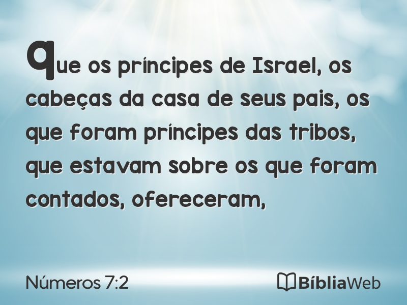 Números 7:2 em imagem para compartilhar