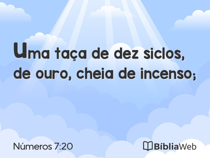 Números 7:20 em imagem para compartilhar