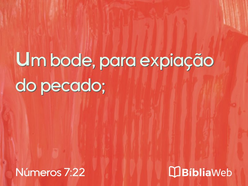 Números 7:22 em imagem para compartilhar