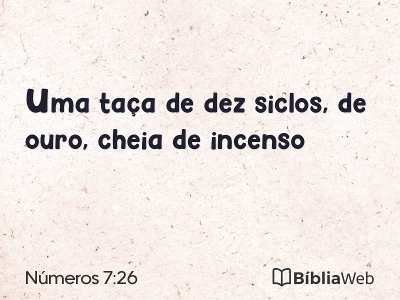 Números 7:26 em imagem para compartilhar