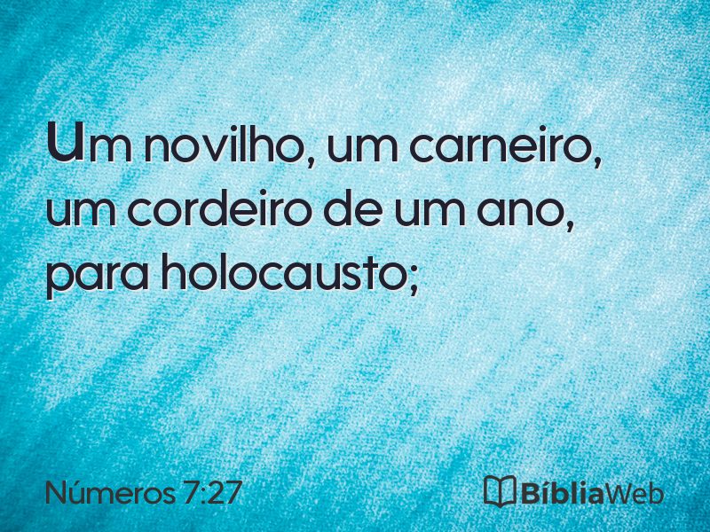 Números 7:27 em imagem para compartilhar