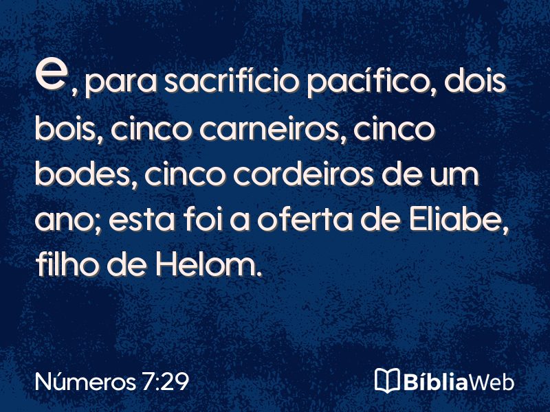 Números 7:29 em imagem para compartilhar