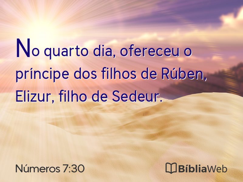 Números 7:30 em imagem para compartilhar
