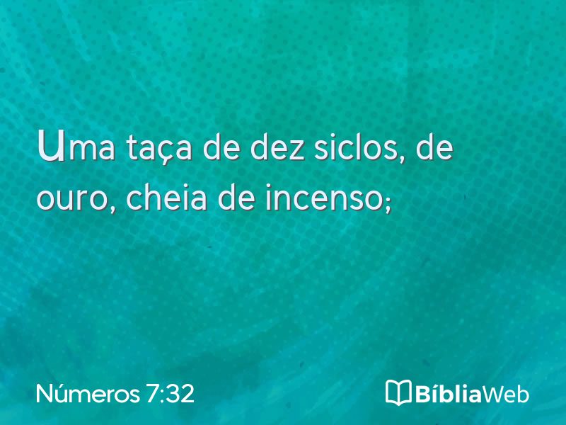 Números 7:32 em imagem para compartilhar