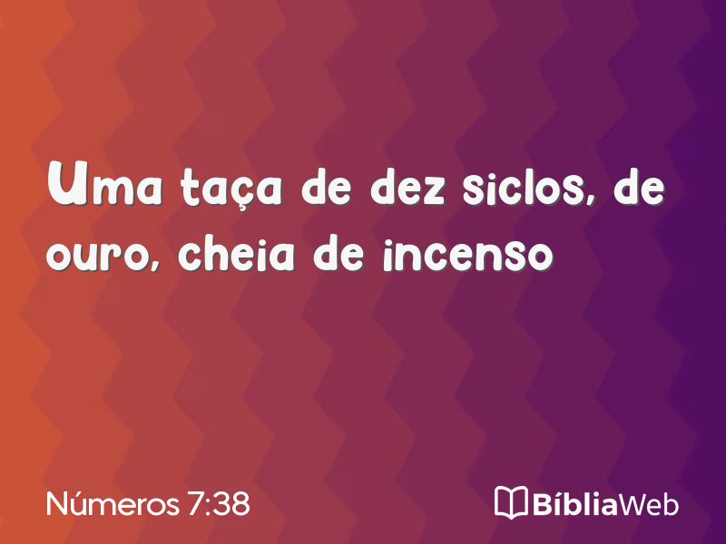 Números 7:38 em imagem para compartilhar