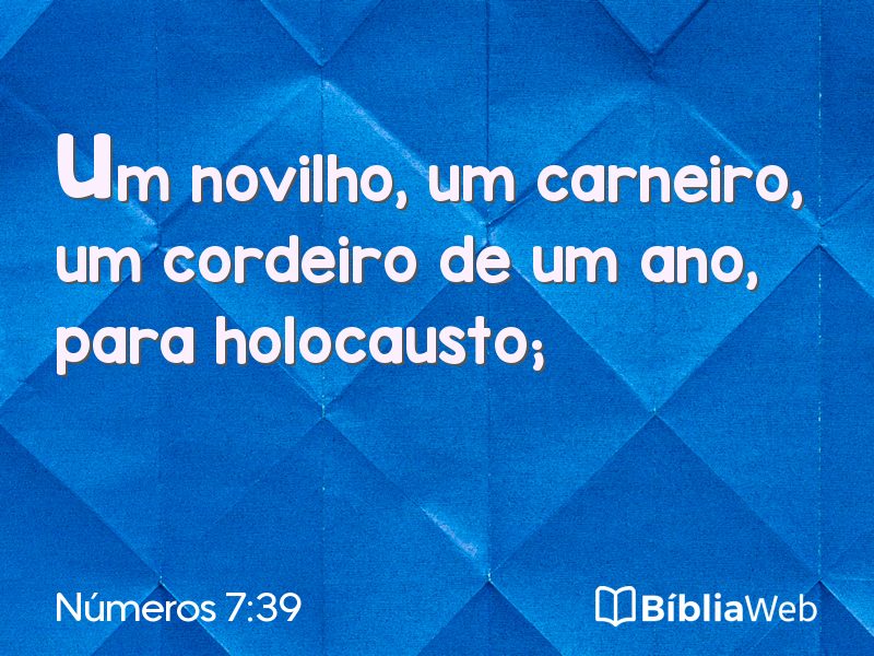 Números 7:39 em imagem para compartilhar