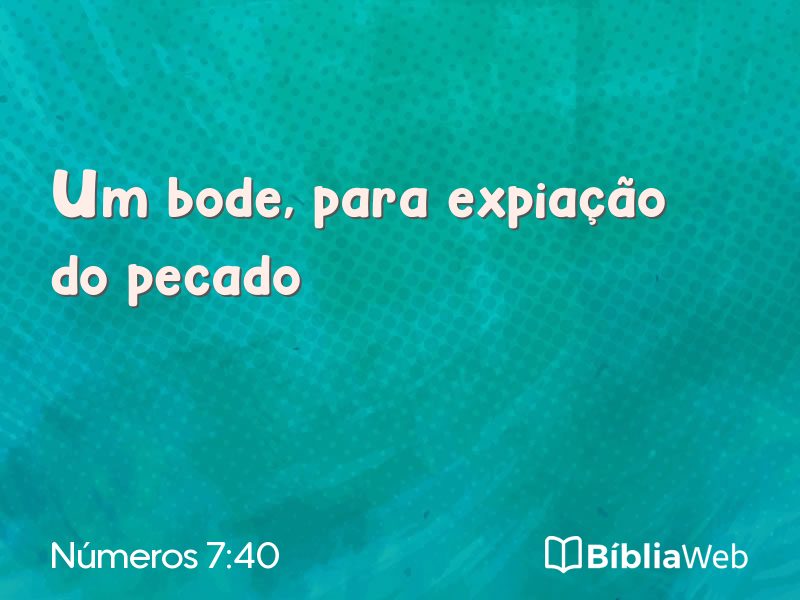 Números 7:40 em imagem para compartilhar