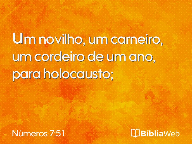 Números 7:51 em imagem para compartilhar