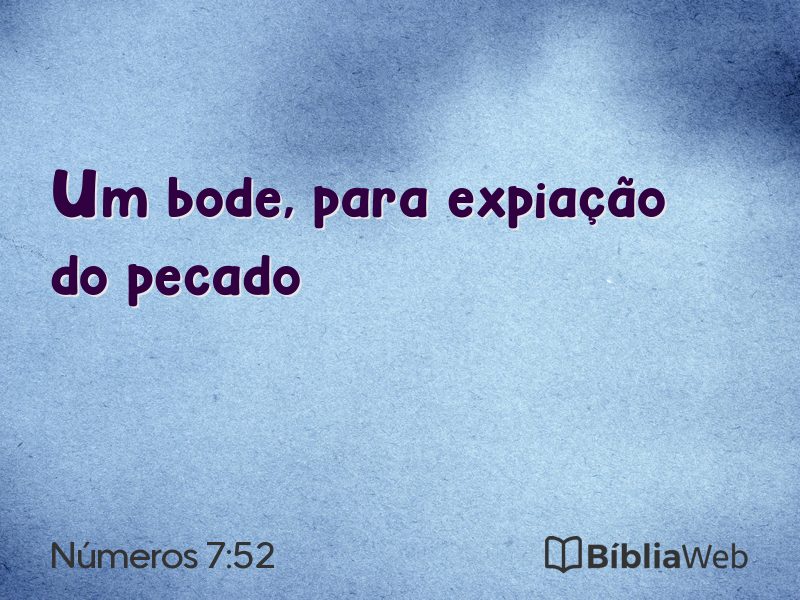 Números 7:52 em imagem para compartilhar