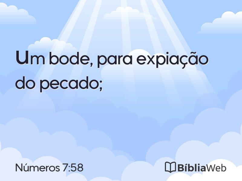 Números 7:58 em imagem para compartilhar