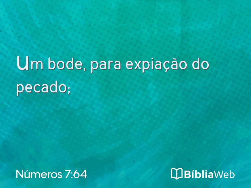 Números 7:64 em imagem para compartilhar