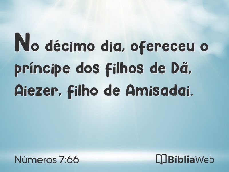 Números 7:66 em imagem para compartilhar