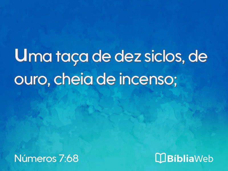 Números 7:68 em imagem para compartilhar