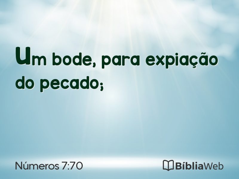Números 7:70 em imagem para compartilhar